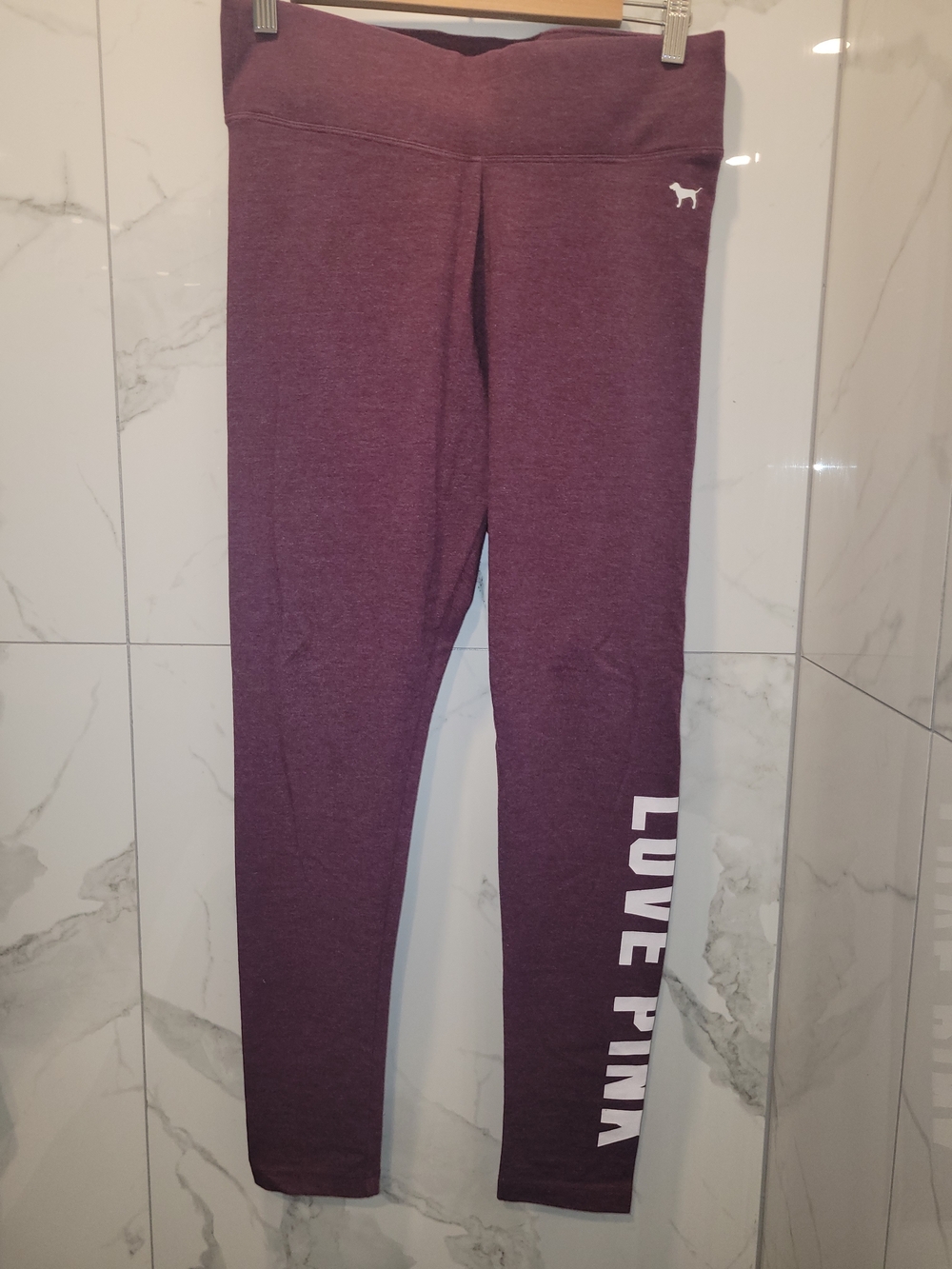 Pink PINK Victoria's Secret Girls' Maroon Leggings - LOVE PINK